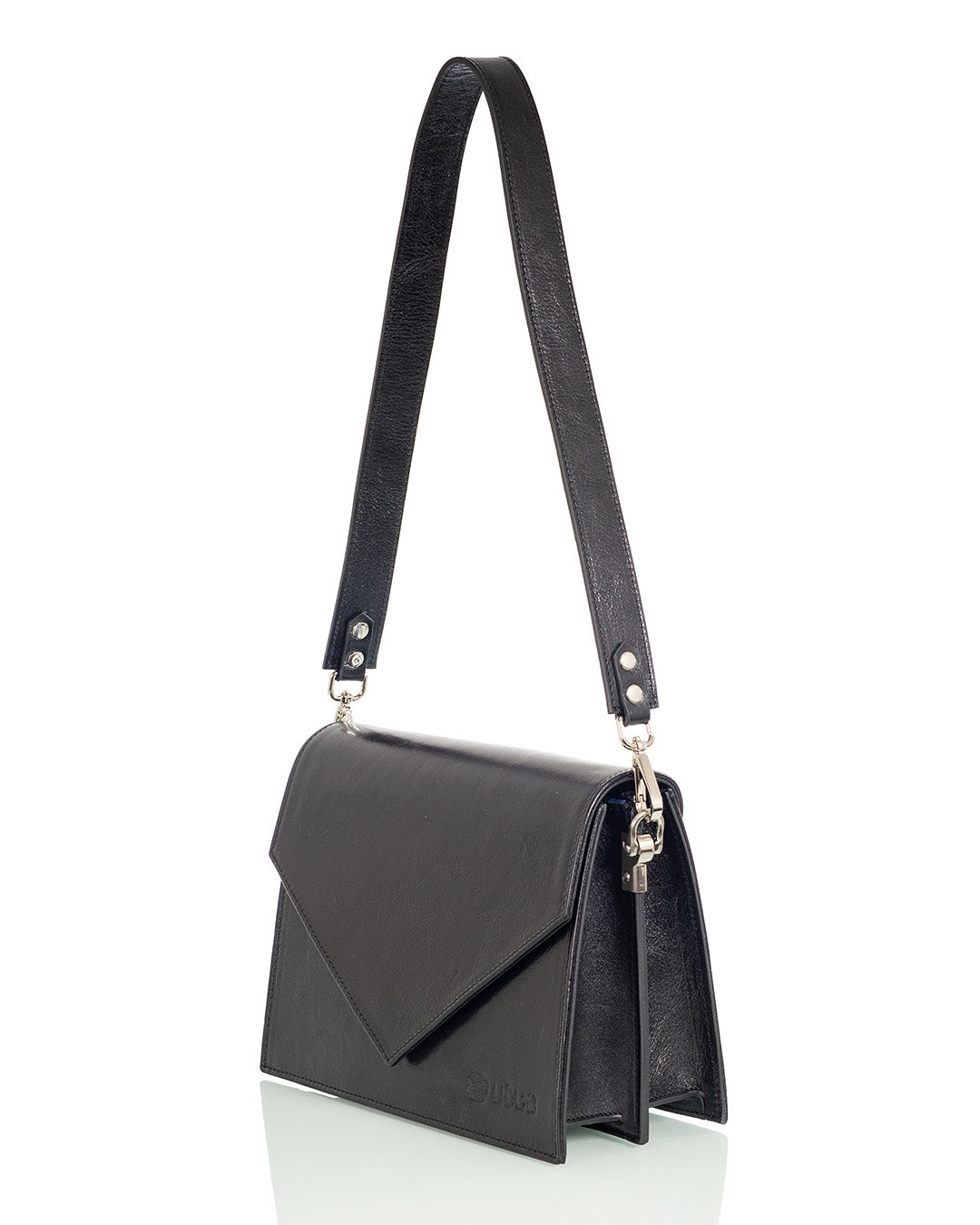 kasviparkittu nahka Utua Skoga musta olkalaukku