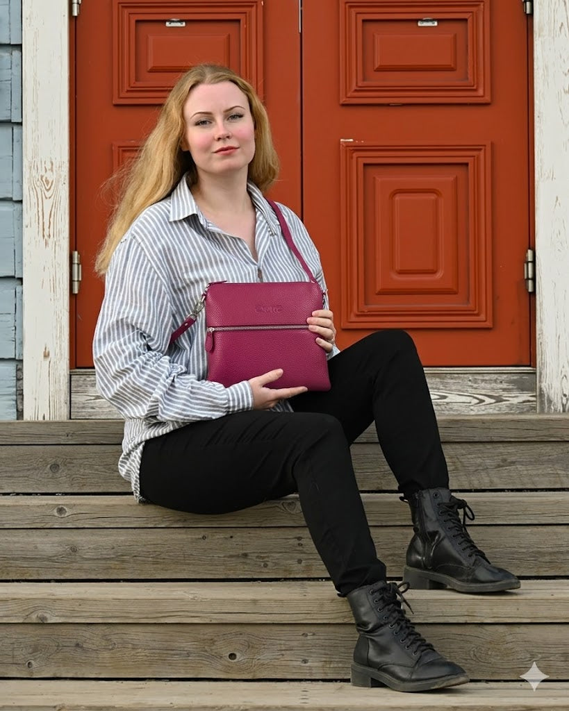 kekale daalianpunainen pikkulaukku utuan