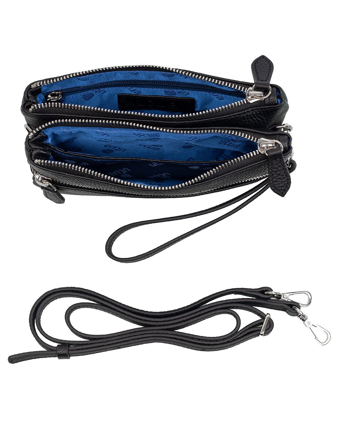 Rauma small leather bag, black.