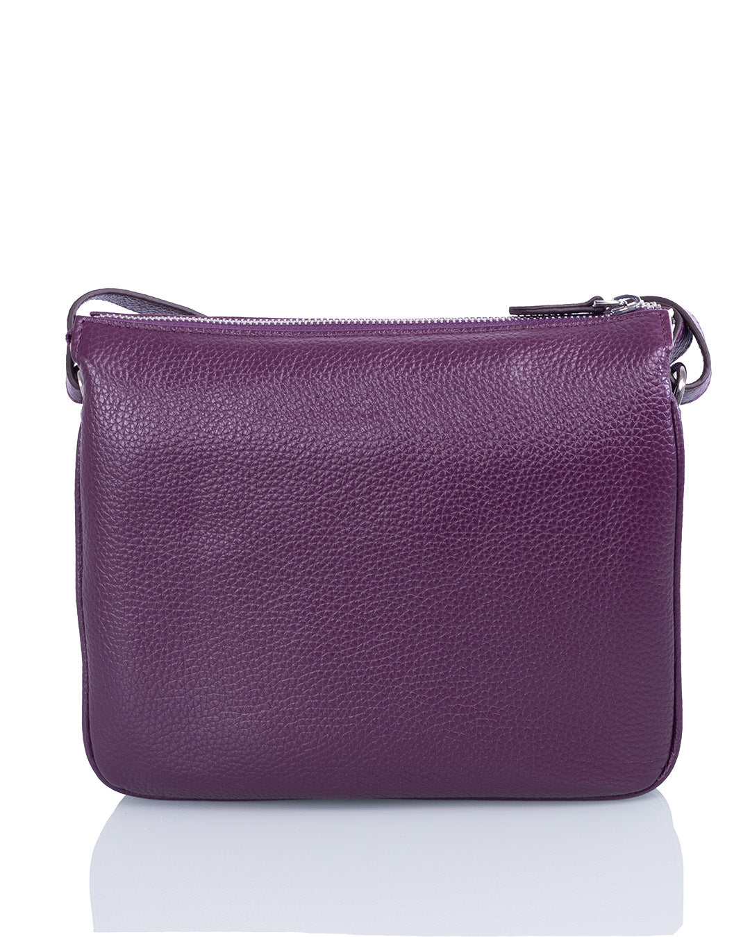 nahkainen olkalaukku kulo utua tumman liila