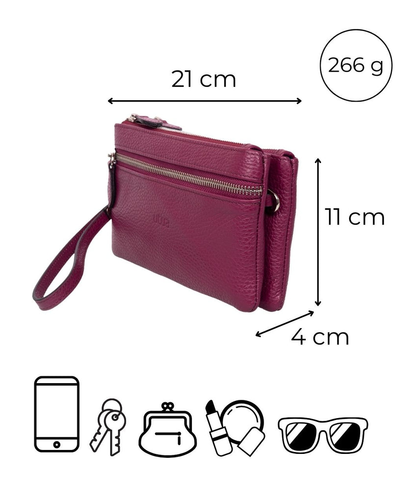 utua-rauma-pikkulaukku-mittakuva-hiekan-ruskea