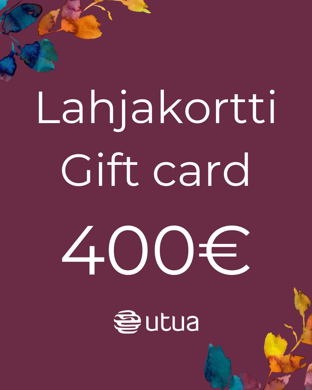 utua lahjakortti 400